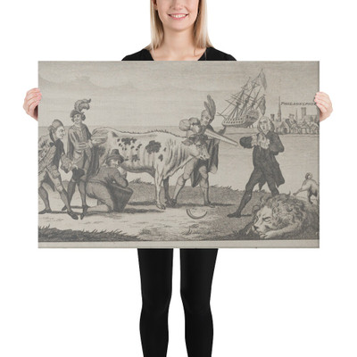 A Picturesque View of the State of the Nation for February 1778 - Anonymous, British, 18th century - March 1, 1778 - Canvas Museum quality 7740459