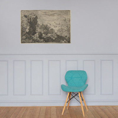 The Three Travellers at the Foot of High Rock - Allart van Everdingen - Paper Poster Museum quality 7747384