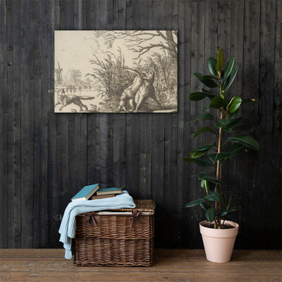 The Wolf Accuses Renard Once Again from Hendrick van Alcmar's Renard The Fox - Allart van Everdingen - 1650–75 - Canvas Museum quality 7747539