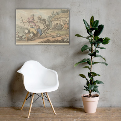 The Sot (The English Dance of Death, plate 12) - Thomas Rowlandson - July 1814 - Canvas Museum quality 7725368