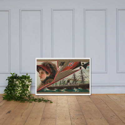 Steamship Oceanic, Occidental and Oriental Line, from the Ocean and River Steamers series (N83) for Duke brand cigarettes - W. Duke, Sons & Co. - 1887 - Photo Paper Framed Poster Museum quality 7738022