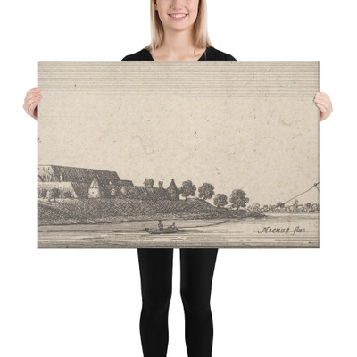 Rüsselsheim - Wenceslaus Hollar - 1642–44 - Canvas Museum quality 7724848