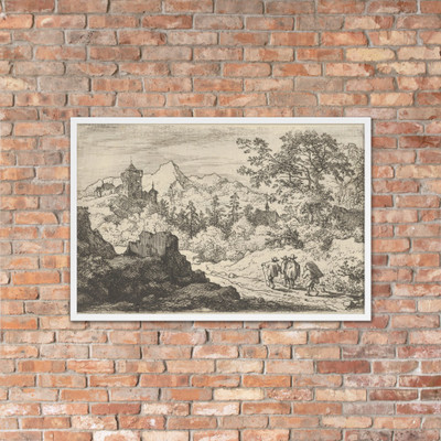 The Three Men and the Porter - Allart van Everdingen - Matte Paper Framed Poster Museum quality 7724582