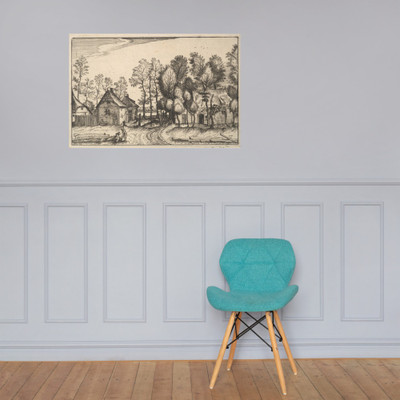 Landscape with Hewed Trees, plate17 from Regiunculae et Villae Aliquot Ducatus Brabantiae - Claes Jansz. Visscher - ca. 1610 - Paper Poster Museum quality 7723455