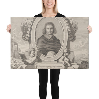 Portrait of Antoine Lepautre, from Les Oeuvres d'architecture d'Anthoine Le Paultre, Architecte ordinaire du Roy - Robert Nanteuil - ca. 1653 - Canvas Museum quality 7742192