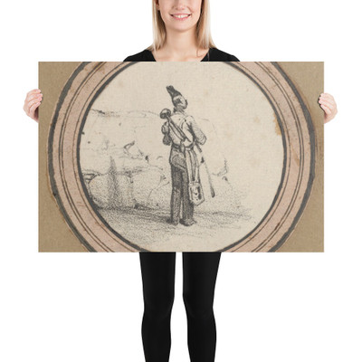 Standing man, viewed from the back - Victor Adam - mid–19th century - Photo Paper Poster Museum quality 7724685