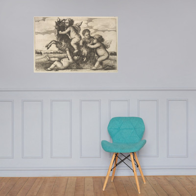 Four small boys and a goat (copy) - Wenceslaus Hollar - 17th century (?) - Photo Paper Poster Museum quality 7739044