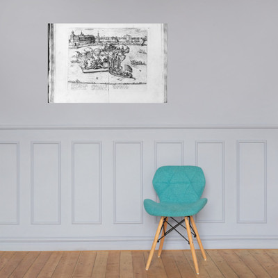 Fvrstliche Hochzeit ... Wilhelm Hertzog zu Gulich, Cleue und Berg, ... und Frewlin Jacobae gebornen Marggraffinen zu Baden.. , Dußeldorff Anno Dni. 1585 am 18.  Junij - Frans Hogenberg - 1587 - Photo Paper Poster Museum quality 7743333