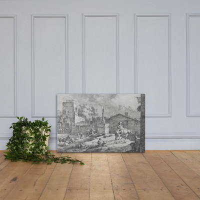 View of Saint-Andéol - Jean Jacques de Boissieu - 1774 - Canvas Museum quality 7745845