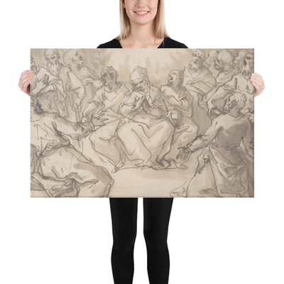 The Descent of the Holy Ghost - Hans Rottenhammer, I - late 16th–early 17th century - Canvas Museum quality 7747467