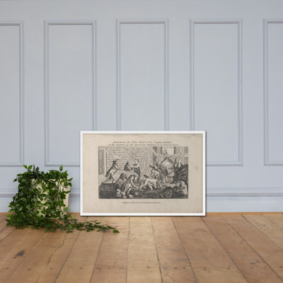 Amusement for John Bull & His Cousin Paddy, or, the Gambols of the American Buffalo, in St. James's Street - John Fielding - May 1, 1783 - Matte Paper Framed Poster Museum quality 7740438