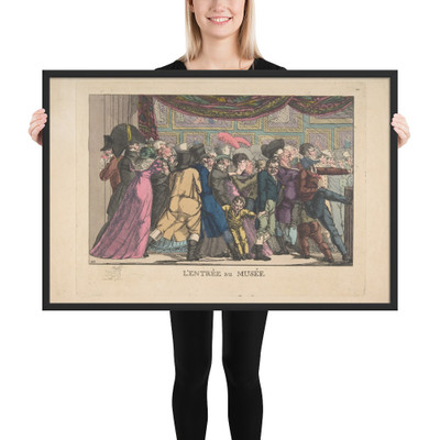 L'Entrée au Musée - Anonymous, French, 19th century - 1808 - Matte Paper Framed Poster Museum quality 7723683