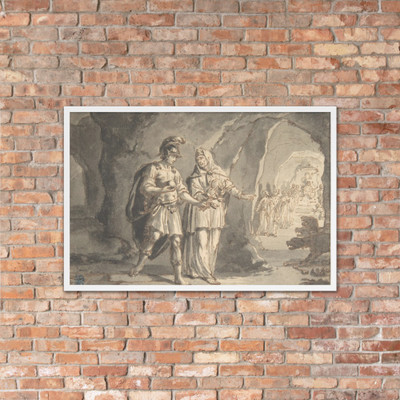 Aeneas and the Sibyl in the Underworld - Arnold Houbraken - n.d. - Photo Paper Framed Poster Museum quality 7740515