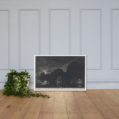 The Flight into Egypt - Hendrick Goudt - 1613 - Photo Paper Framed Poster Museum quality 7739062