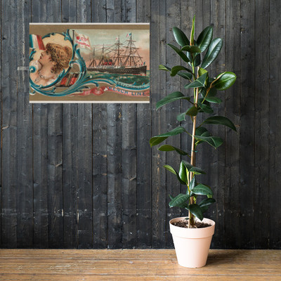 Steamship La Champagne, French Line, from the Ocean and River Steamers series (N83) for Duke brand cigarettes - W. Duke, Sons & Co. - 1887 - Paper Poster Museum quality 7737662