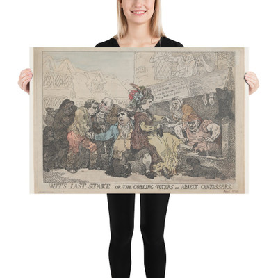 Wit's Last Stake, or the Cobbling Voters and Abject Canvassers - Thomas Rowlandson - April 22, 1784 - Paper Poster Museum quality 7738396
