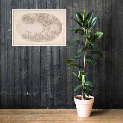 Design for a Silver Vessel with Scenes from the Passion of Christ - Paulus Willemsz. van Vianen - ca. 1600 - Matte Paper Framed Poster Museum quality 7744328