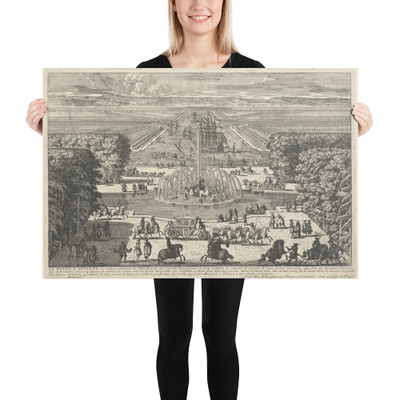 Le Bassin d'Apollon [The Fountain of Apollo, Versailles] - Adam Perelle - 1680s - Photo Paper Poster Museum quality 7739205