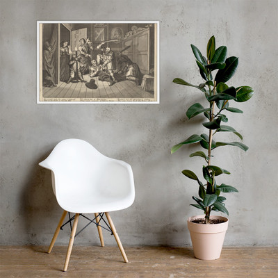 Hudibras Catechized (Plate 9: Illustrations to Samuel Butler's Hudibras) - William Hogarth - 1725–30 (?) - Photo Paper Framed Poster Museum quality 7747297