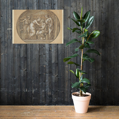 Oedipus before the Temple of the Furies between his Daughters Antigone and Ismene - Anton Raphael Mengs - ca. 1760–61 - Photo Paper Poster Museum quality 7741449