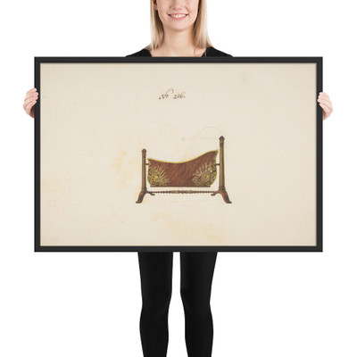 Design for a Firescreen (?) - Anonymous, French, 19th century - 19th century - Photo Paper Framed Poster Museum quality 7740550