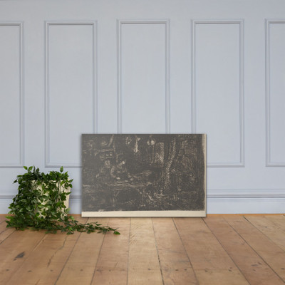 Intérieur (Interior) - Rodolphe Bresdin - 19th century - Canvas Museum quality 7747772