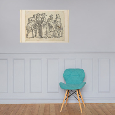 Figures - Anonymous, French, 18th century - 18th Century - Paper Poster Museum quality 7746347