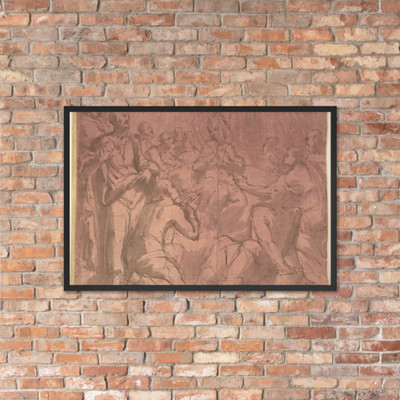 Adoration of the Virgin - Anonymous, Italian, 16th century - 16th century - Matte Paper Framed Poster Museum quality 7743225