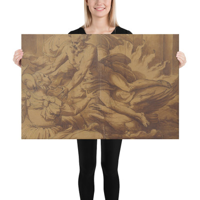 Jupiter Appearing to Semele - Perino del Vaga (Pietro Buonaccorsi) - 1501–47 - Canvas Museum quality 7745387