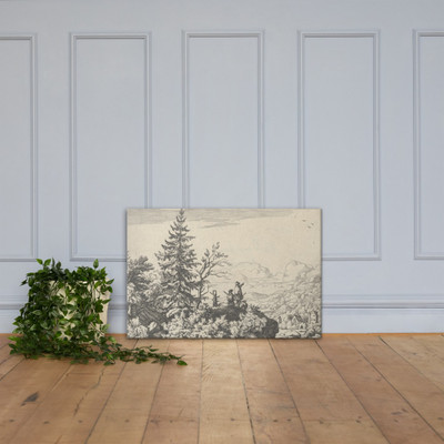 The Two Men on the Hill - Allart van Everdingen - Canvas Museum quality 7724449