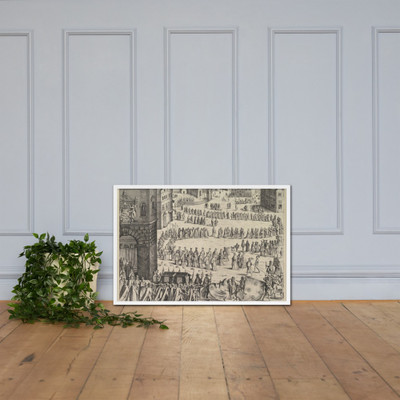 Funeral of General Johan Baptiste von Taxis - Wenceslaus Hollar - 1645 - Matte Paper Framed Poster Museum quality 7723938