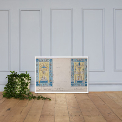 Designs for wall panels - Anonymous, French, 19th century - early 19th century - Matte Paper Framed Poster Museum quality 7739435