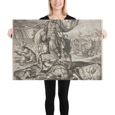 Cyrus, King of Persia, from Four Illustrious Rulers of Antiquity - Adriaen Collaert - 1590s - Paper Poster Museum quality 7747746