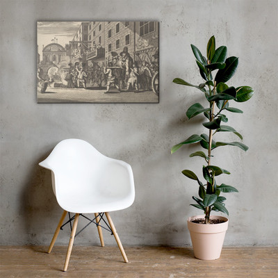 Burning the Rumps at Temple Bar (Plate 11: Illustrations to Samuel Butler's Hudibras) - William Hogarth - 1725–30 (?) - Canvas Museum quality 7747361