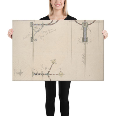 Designs for Church Wall Standards - Richardson Ellson & Co. - ca. 1880 - Canvas Museum quality 7724412