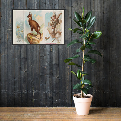 Chamois, from Quadrupeds series (N41) for Allen & Ginter Cigarettes - Allen & Ginter - 1890 - Photo Paper Framed Poster Museum quality 7748595