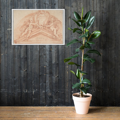 Design for a Pediment - Anonymous, French, 18th century - 18th century - Matte Paper Framed Poster Museum quality 7743648