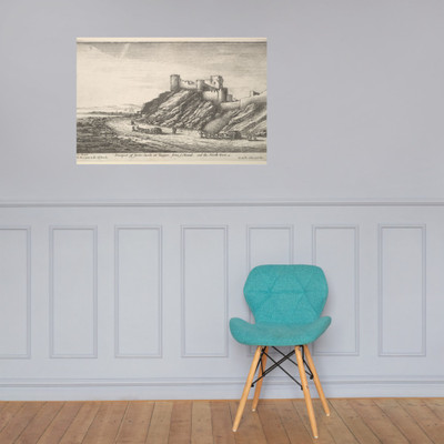 Prospect of Yorke Castle at Tangier, from ye Strand, and the North-West - Wenceslaus Hollar - 1669–73 - Photo Paper Poster Museum quality 7741083