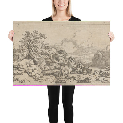 The Hut of the Carpenter - Allart van Everdingen - Paper Poster Museum quality 7739261