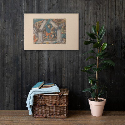 The Story of Samson - Cornelis Massys - 1549 - Canvas Museum quality 7724575