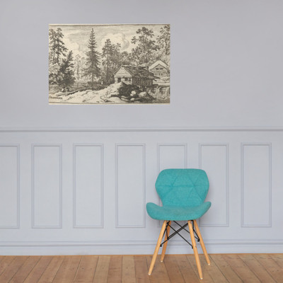 The Woman Looking Towards the Boat - Allart van Everdingen - Paper Poster Museum quality 7724543