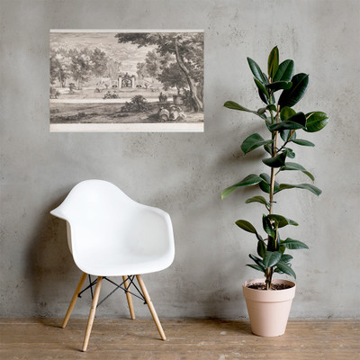 Grand Garden View - Abraham Genoels II - Paper Poster Museum quality 7742348