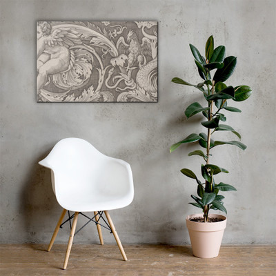 Frieze with Eros and a Siren - Agostino Veneziano (Agostino dei Musi) - 1530 - Canvas Museum quality 7745021