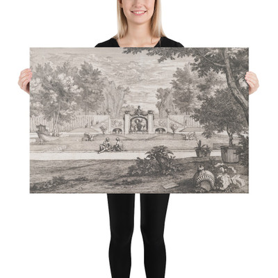 Grand Garden View - Abraham Genoels II - Canvas Museum quality 7742365