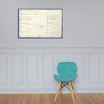 Moldings for Bookcases, from Chippendale Drawings, Vol. II - Thomas Chippendale - 1753 - Photo Paper Poster Museum quality 7748491