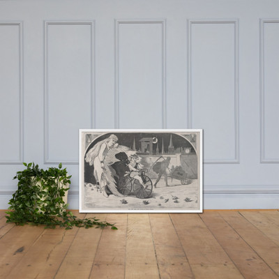 The New Year – 1869 – Drawn by Winslow Homer (Harper's Weekly, Vol. VIII) - Winslow Homer - January 9, 1869 - Photo Paper Framed Poster Museum quality 7747364