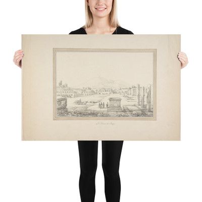 View of Pompeii - Anonymous, French, 19th century - 19th century - Photo Paper Poster Museum quality 7737501