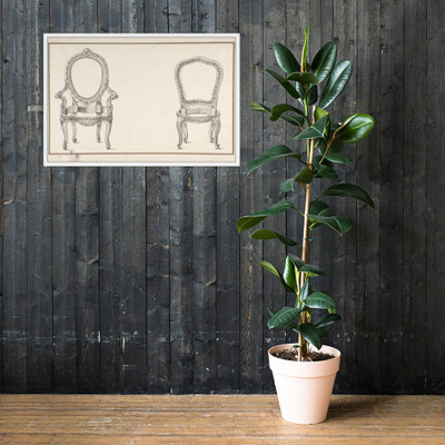 Design for Two Chairs - Anonymous, French, 18th century - ca. 1770–90 - Photo Paper Framed Poster Museum quality 7743630