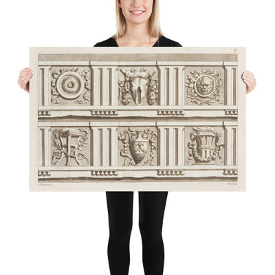 Esemplare di Alcuni ornati, per la gioventù amante del Disegno - Carlo Bianconi - 18th century - Paper Poster Museum quality 7740463