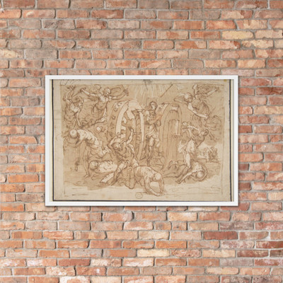 The Martyrdom of St. Catherine of Alexandria - Bernardino Poccetti - 1548–1612 - Photo Paper Framed Poster Museum quality 7745352